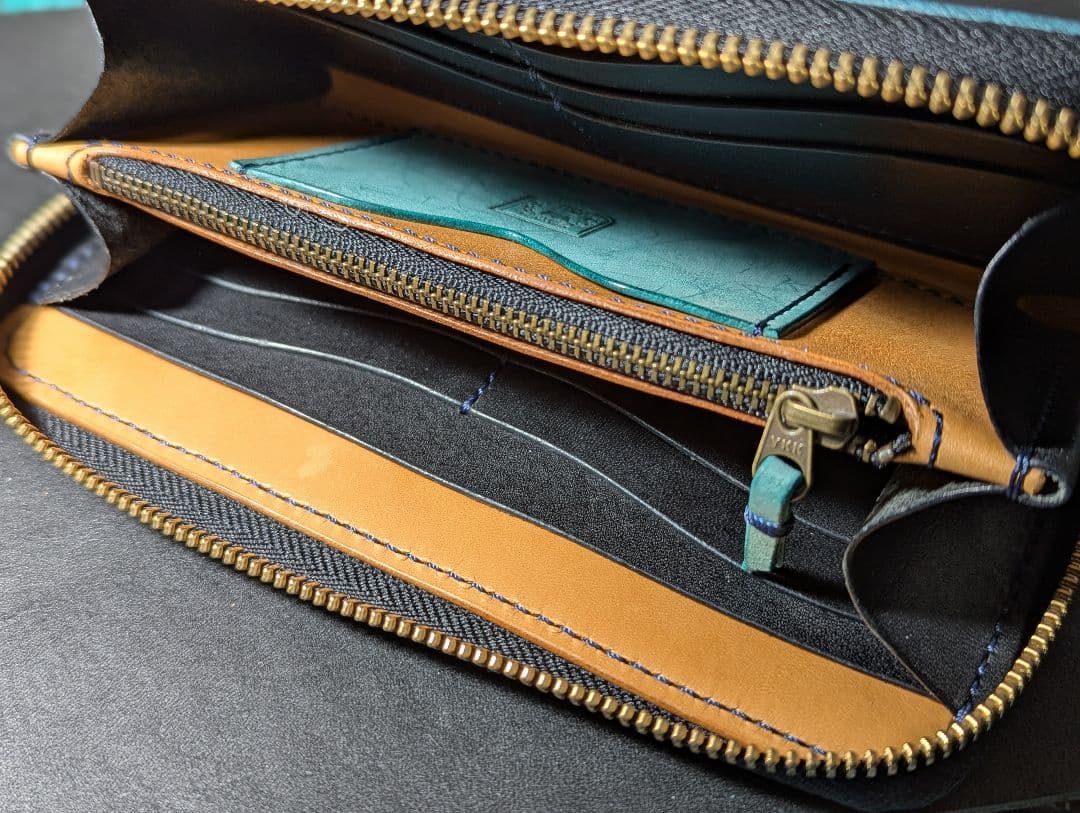 ロングファスナーウォレット 長財布 ゴーストレザー