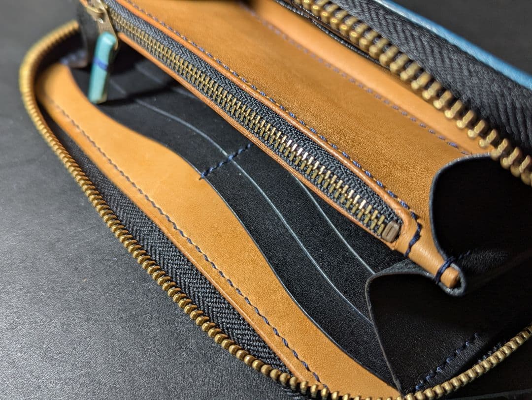 ロングファスナーウォレット 長財布 ゴーストレザー