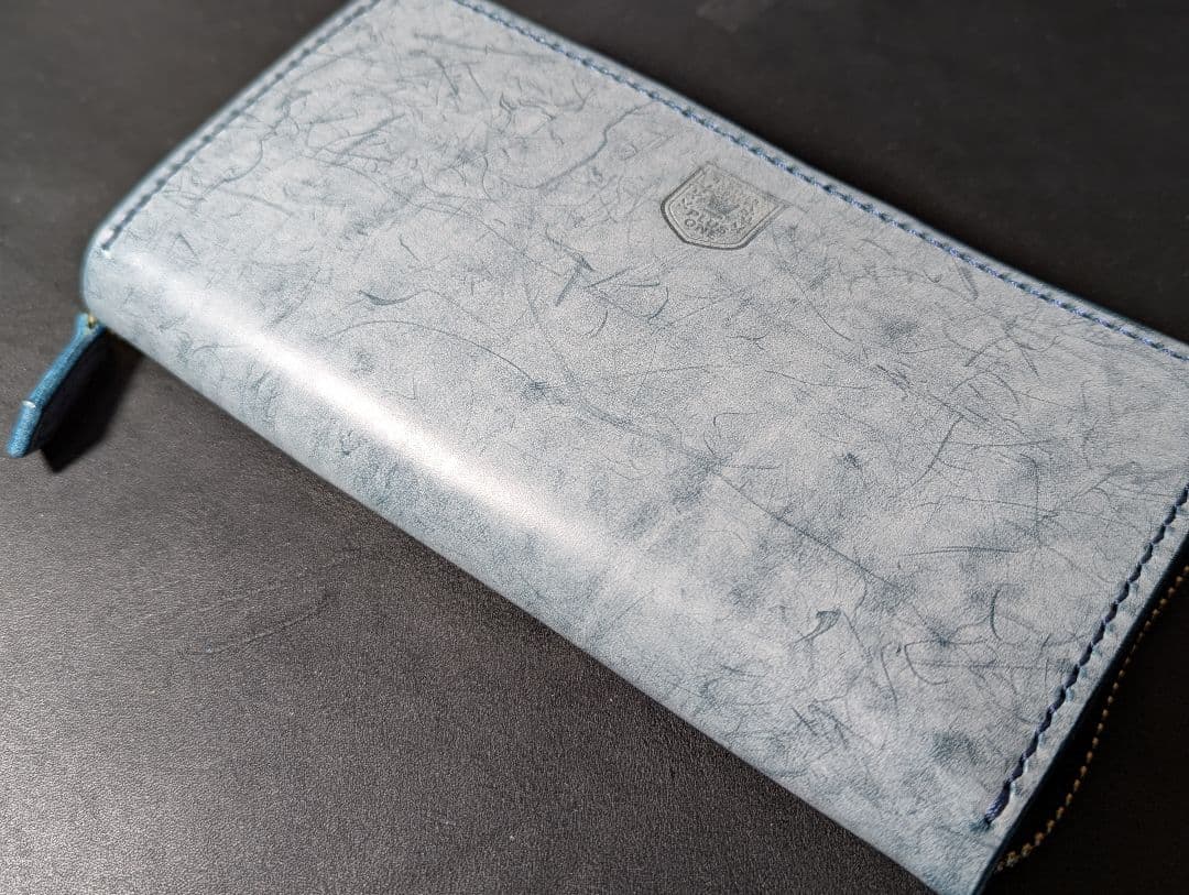 ロングファスナーウォレット 長財布 ゴーストレザー