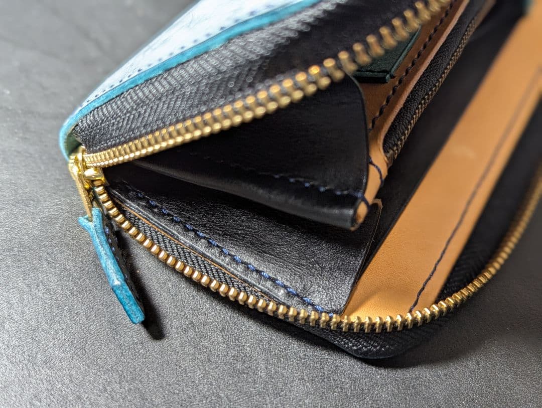 ロングファスナーウォレット 長財布 ゴーストレザー