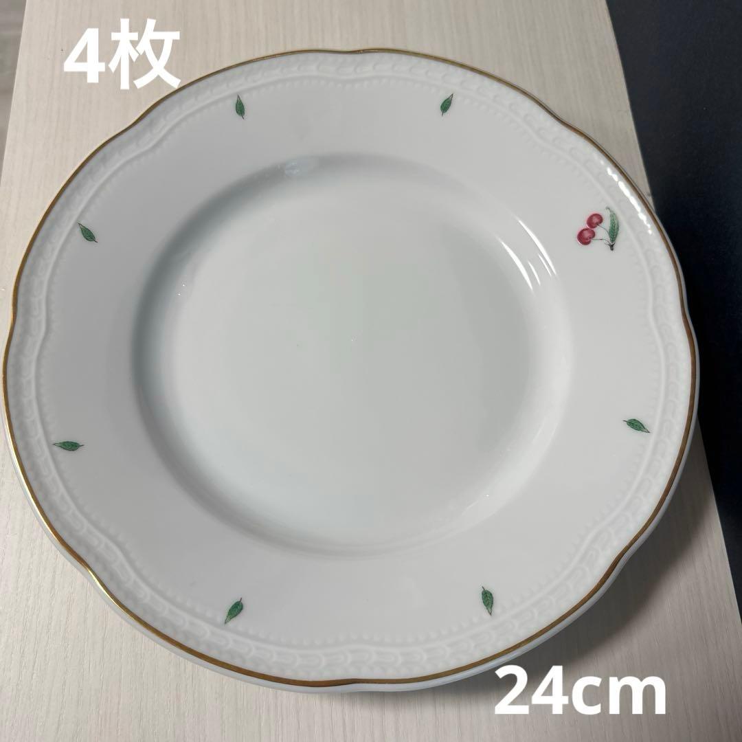 リチャードジノリ　ボンジョルノチェリー ディナープレート4枚　24cm