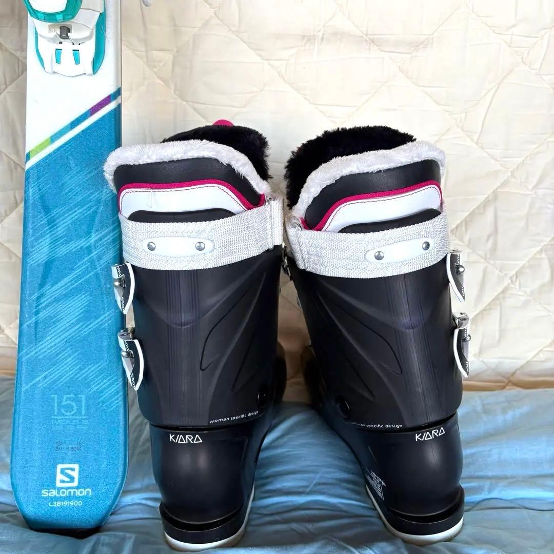 Salomon スキー板 スキーブーツ ストック付き
