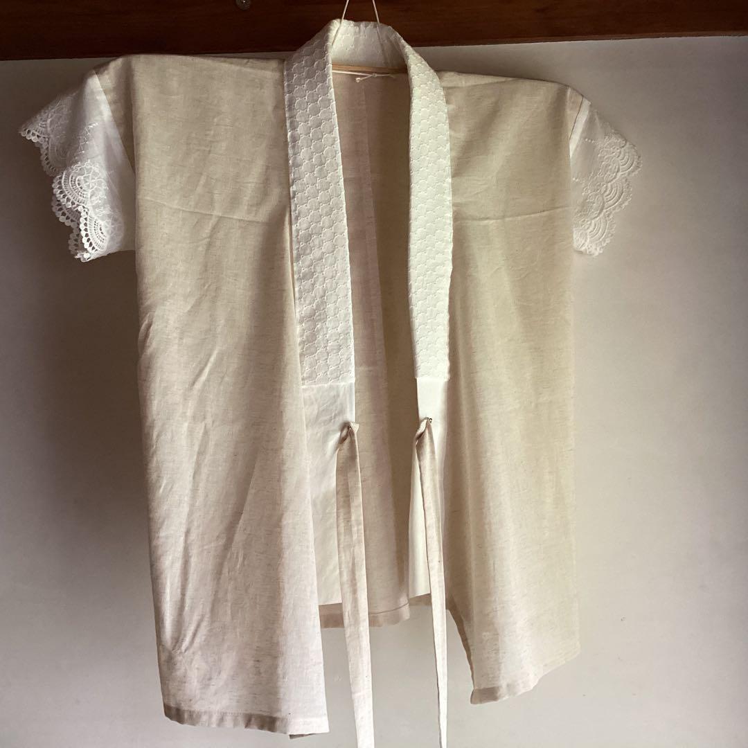 綿麻長襦袢、半襦袢 コットン70％リネン30%綿麻シングルガーゼ