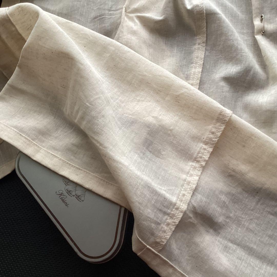 綿麻長襦袢、半襦袢 コットン70％リネン30%綿麻シングルガーゼ