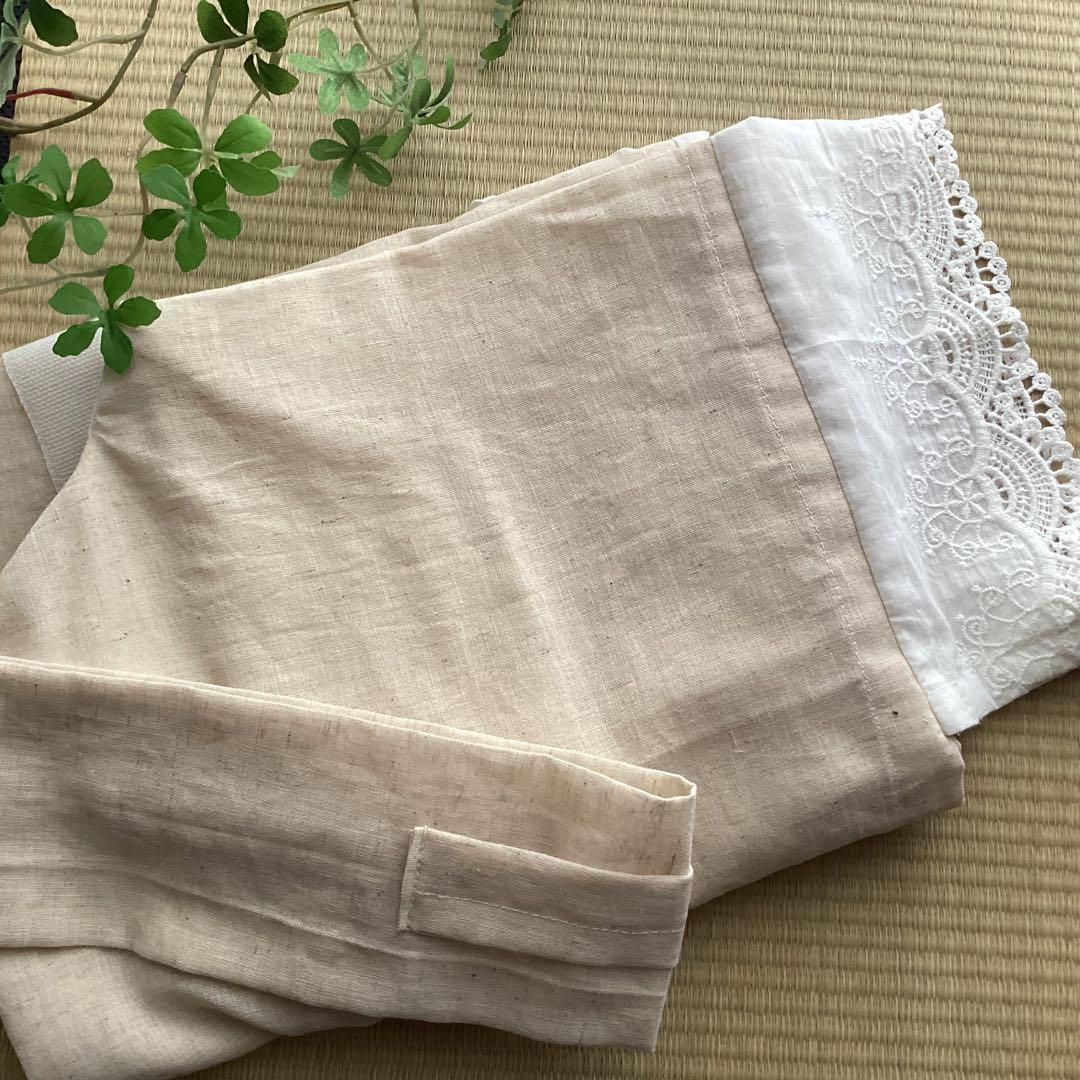 綿麻長襦袢、半襦袢 コットン70％リネン30%綿麻シングルガーゼ