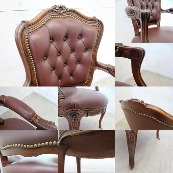 美品■ドマーニ■最高級■ルイⅩⅤ■本革■32.9万■アームチェア■カリモク最高峰