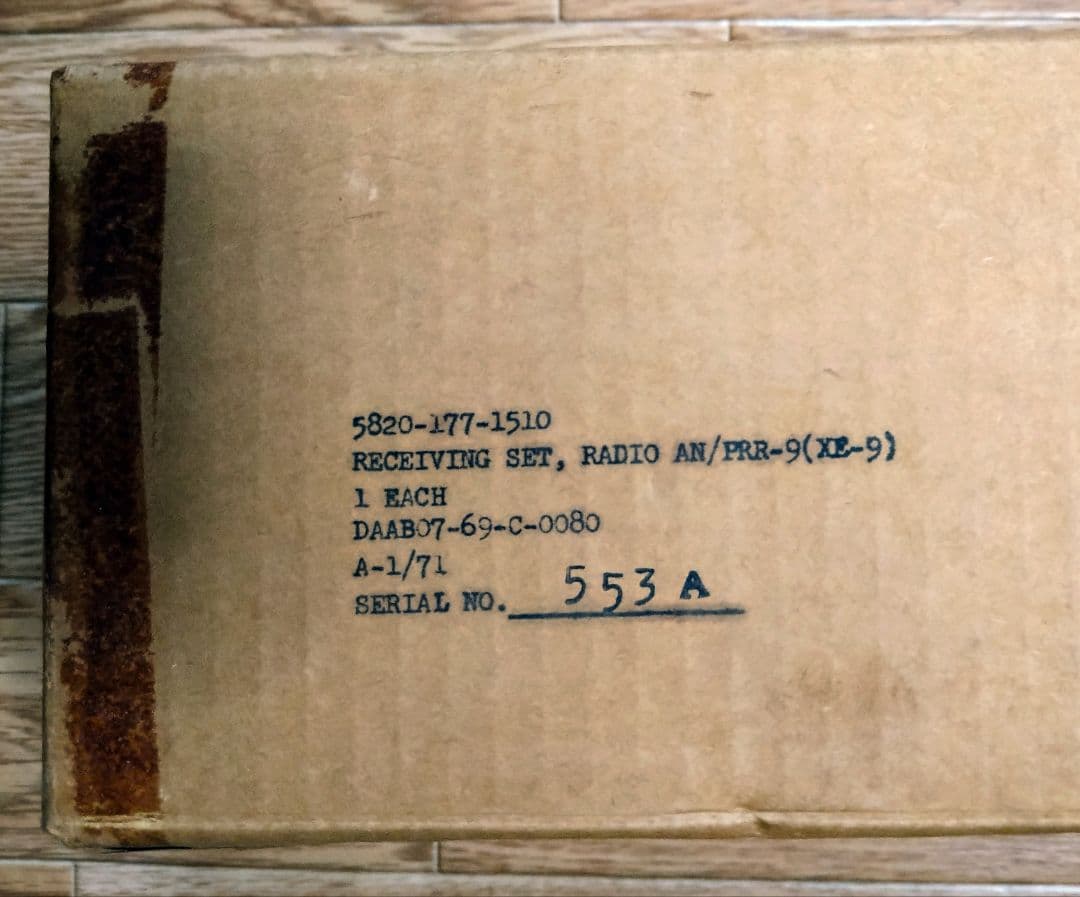 アメリカ軍実物　69年製　PRR-9受信機/PRT-4送信機