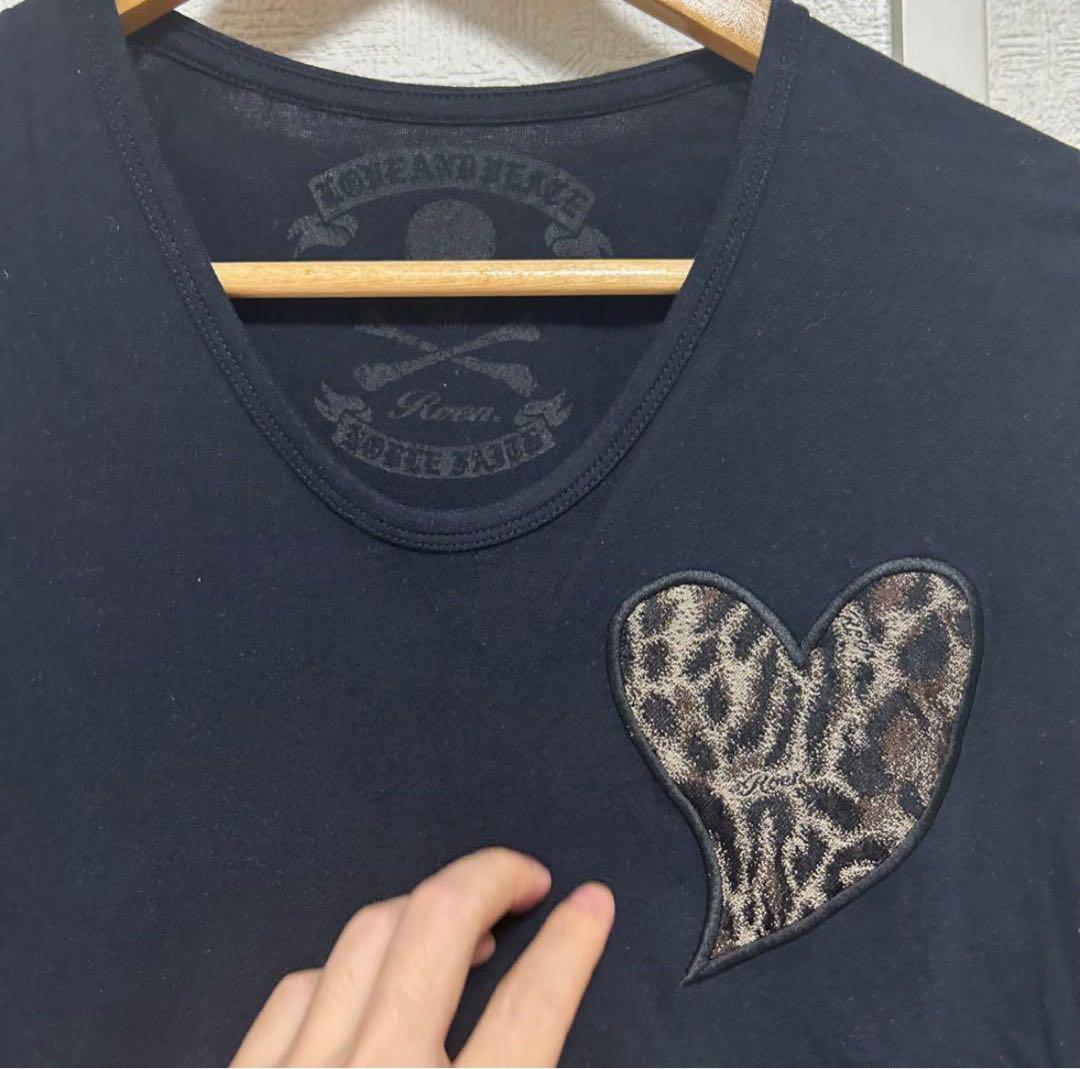 【美品】roen ロエン レオパード スカル ロンT サイズ46
