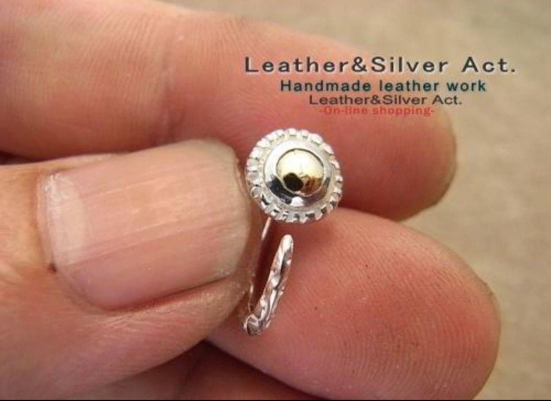 ハンドメイド フックピアス シルバー925, k18コンビ フープー　ピアス