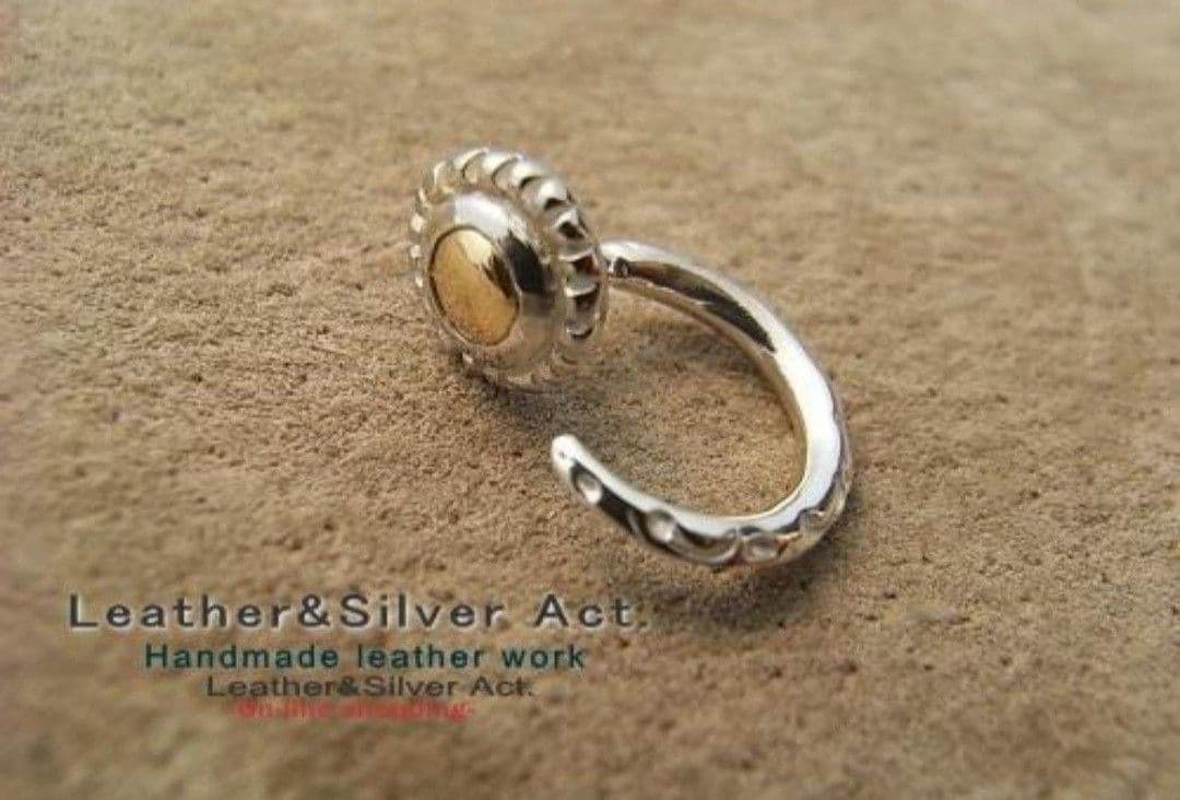 ハンドメイド フックピアス シルバー925, k18コンビ フープー　ピアス