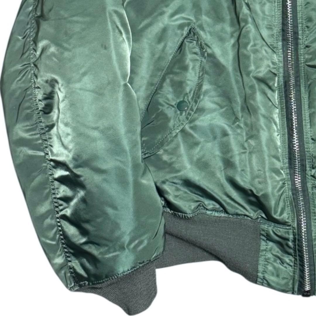 ALPHA 90s USA製 MA-1 ボンバージャケット 短丈 XXL セージ