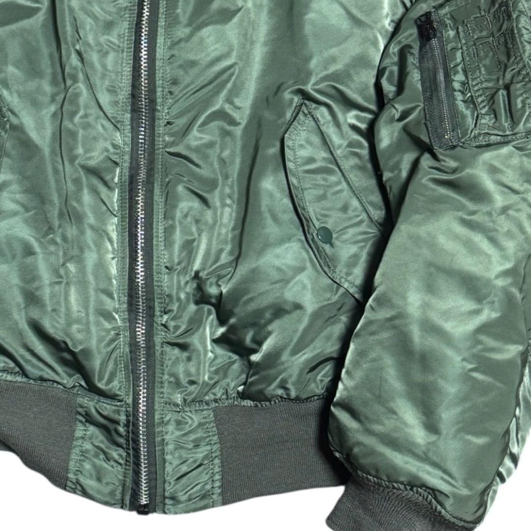 ALPHA 90s USA製 MA-1 ボンバージャケット 短丈 XXL セージ