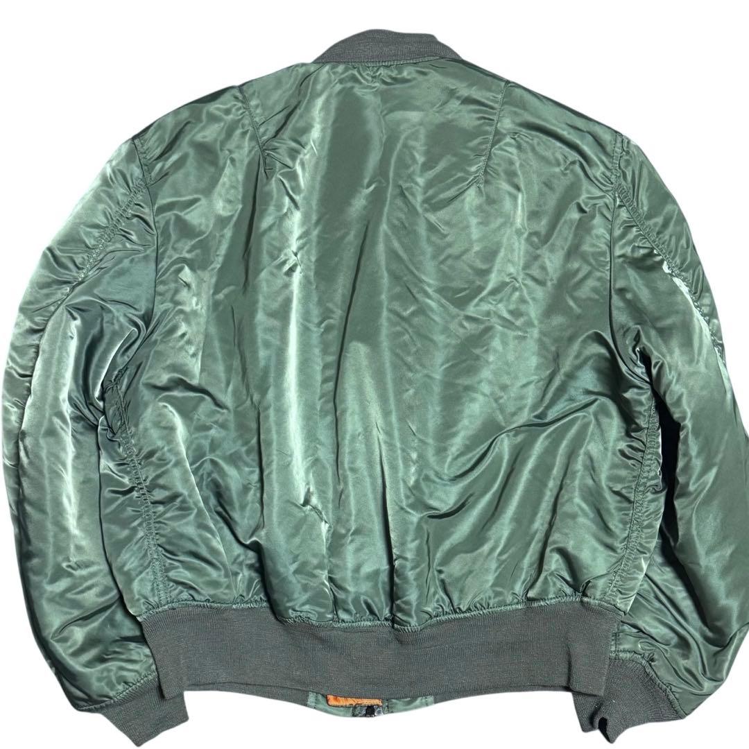 ALPHA 90s USA製 MA-1 ボンバージャケット 短丈 XXL セージ