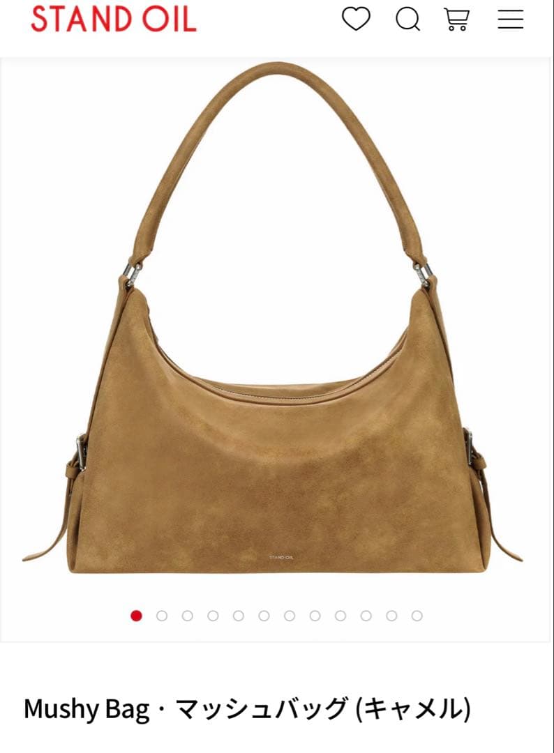 standoil♡スエード♡マッシュバッグキャメル