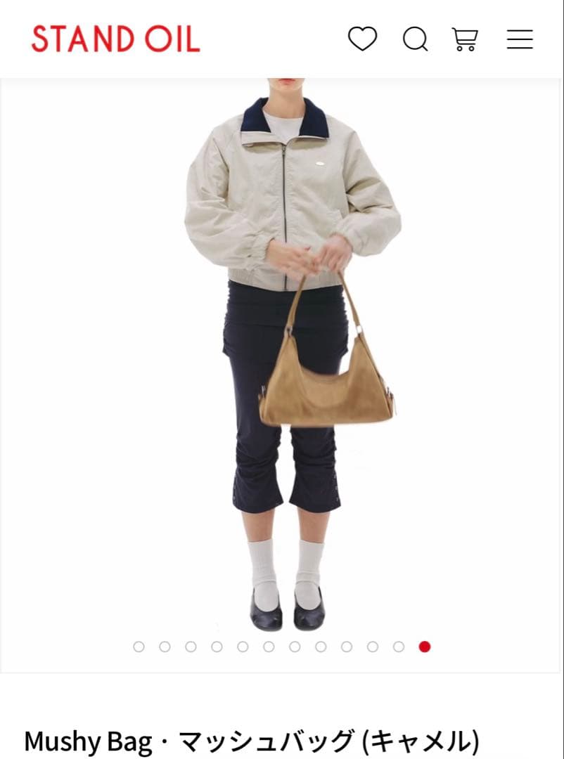 standoil♡スエード♡マッシュバッグキャメル