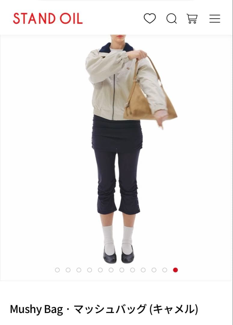 standoil♡スエード♡マッシュバッグキャメル