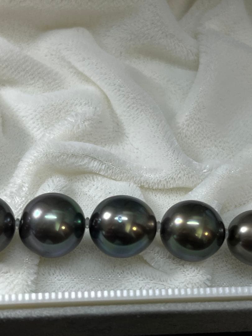 黒蝶真珠ネックレス　ブラックパール　8mm-10.5mm