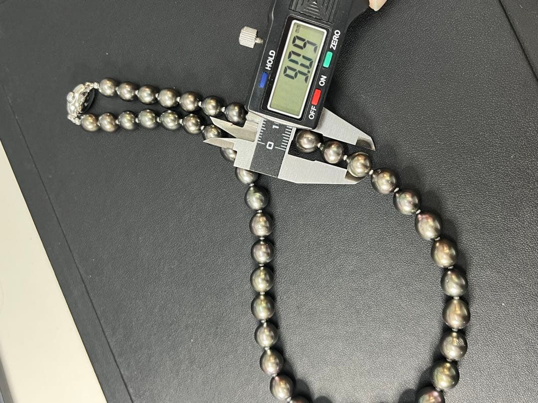 黒蝶真珠ネックレス　ブラックパール　8mm-10.5mm