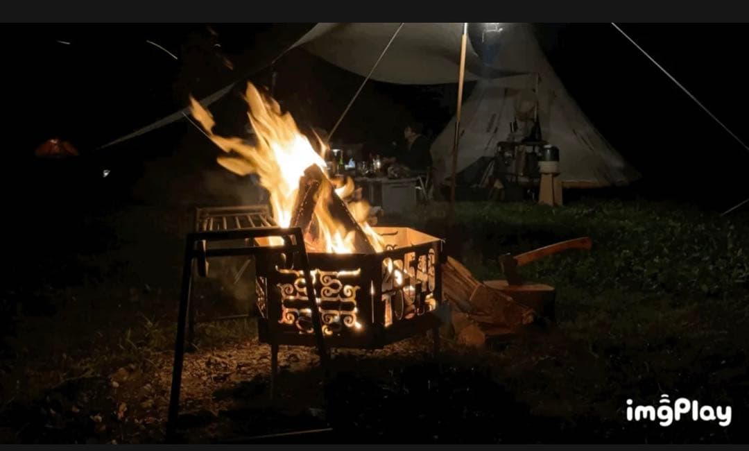 新品未使用 23546TOOLSアイヌ紋様焚き火台 ケース付き