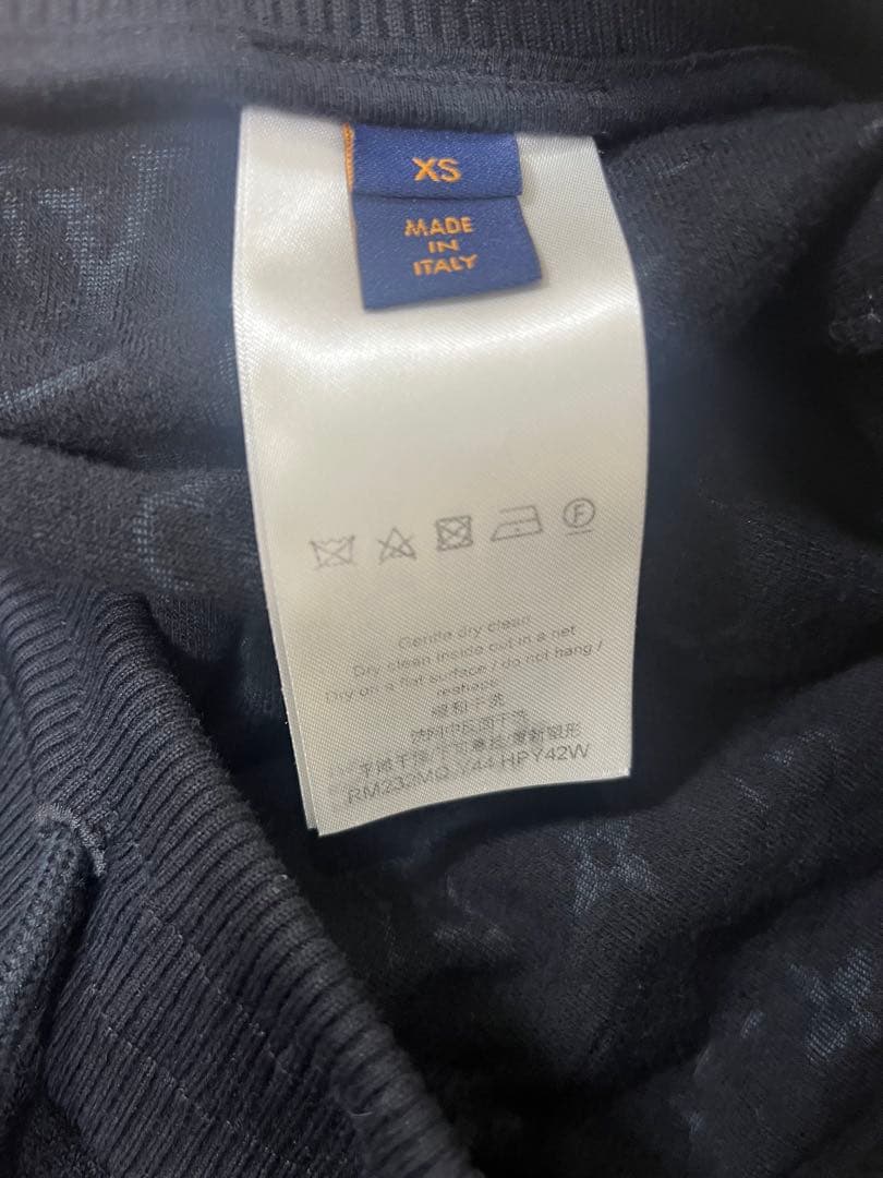 モノグラムフレンチテリーショーツ　パイル　ハーフパンツ　ブラック