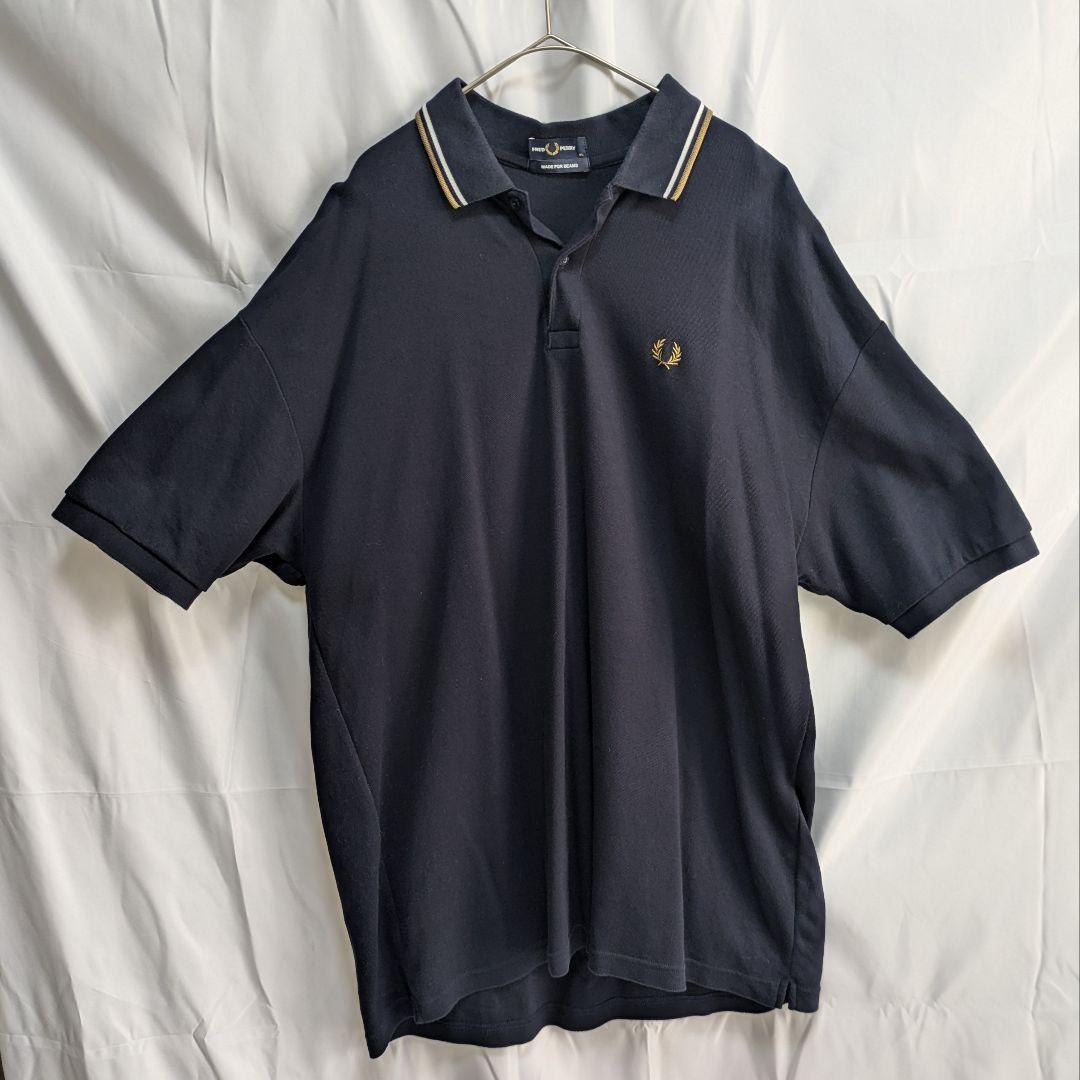 FRED　PERRY　フレッドペリーネイビー ポロシャツ 　LLサイズ