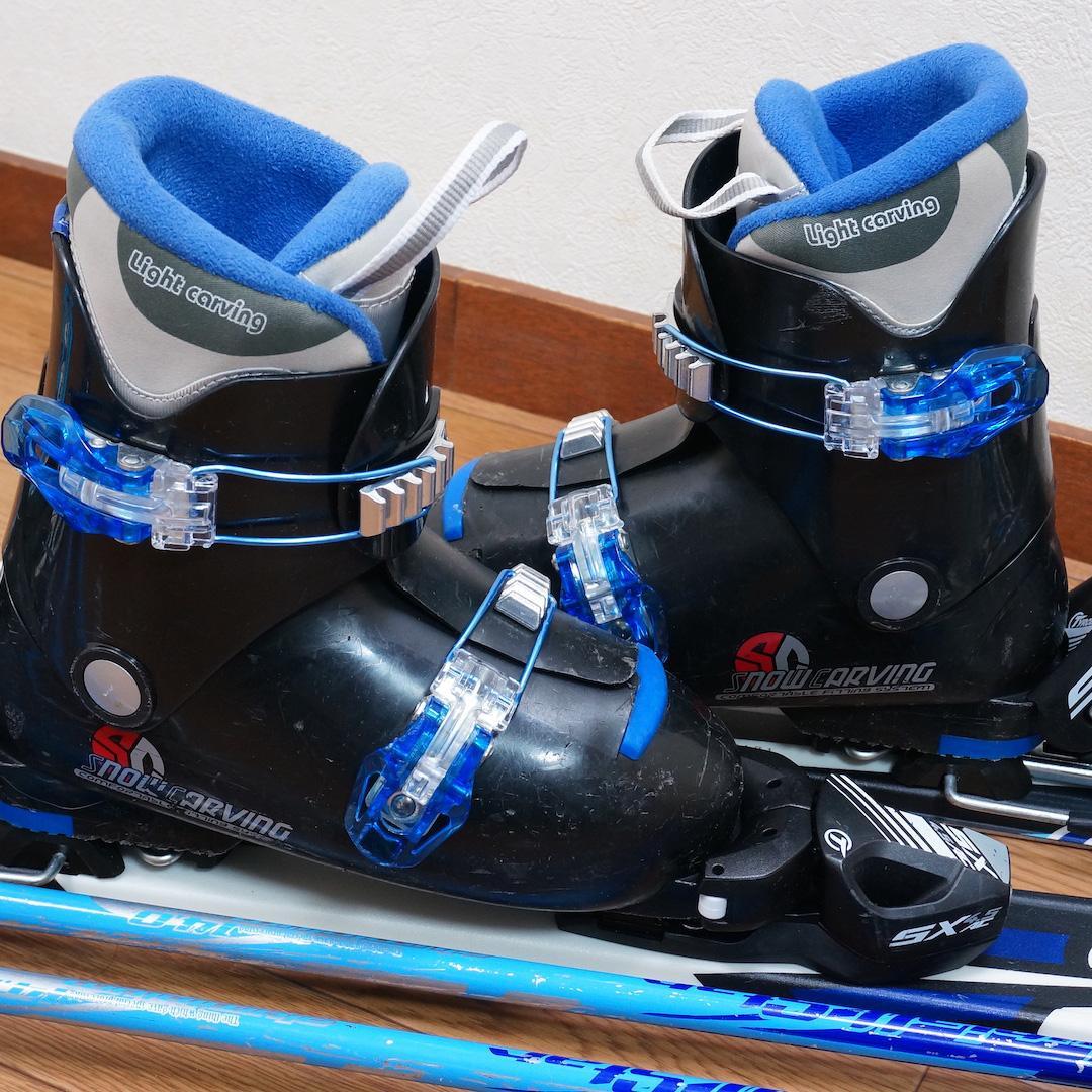 メンテ済 120cm 靴22cm CARVING スキーセット