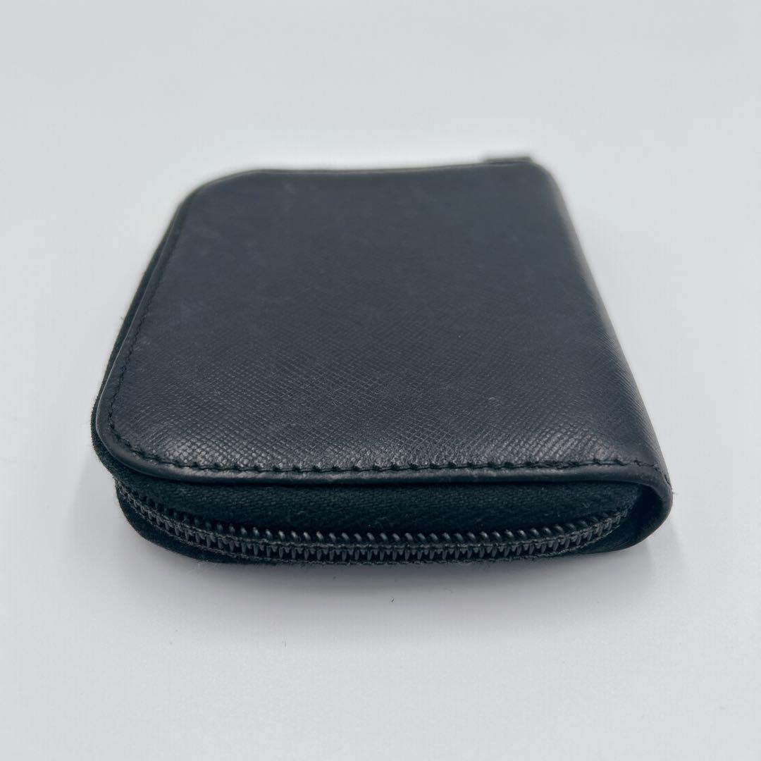 ✨美品✨プラダ ケース 小銭入れ サフィアーノレザー 三角ロゴ ブラック
