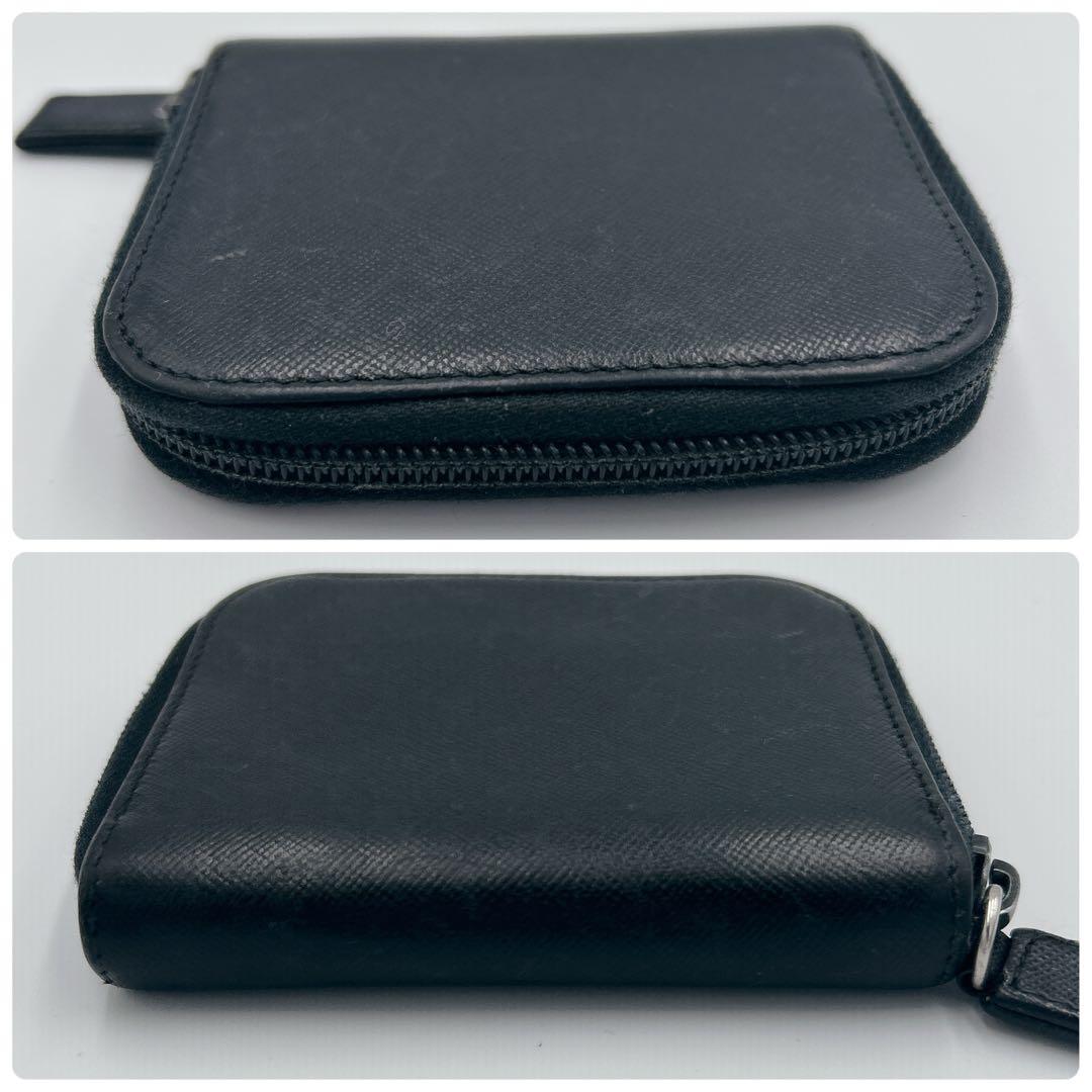 ✨美品✨プラダ ケース 小銭入れ サフィアーノレザー 三角ロゴ ブラック