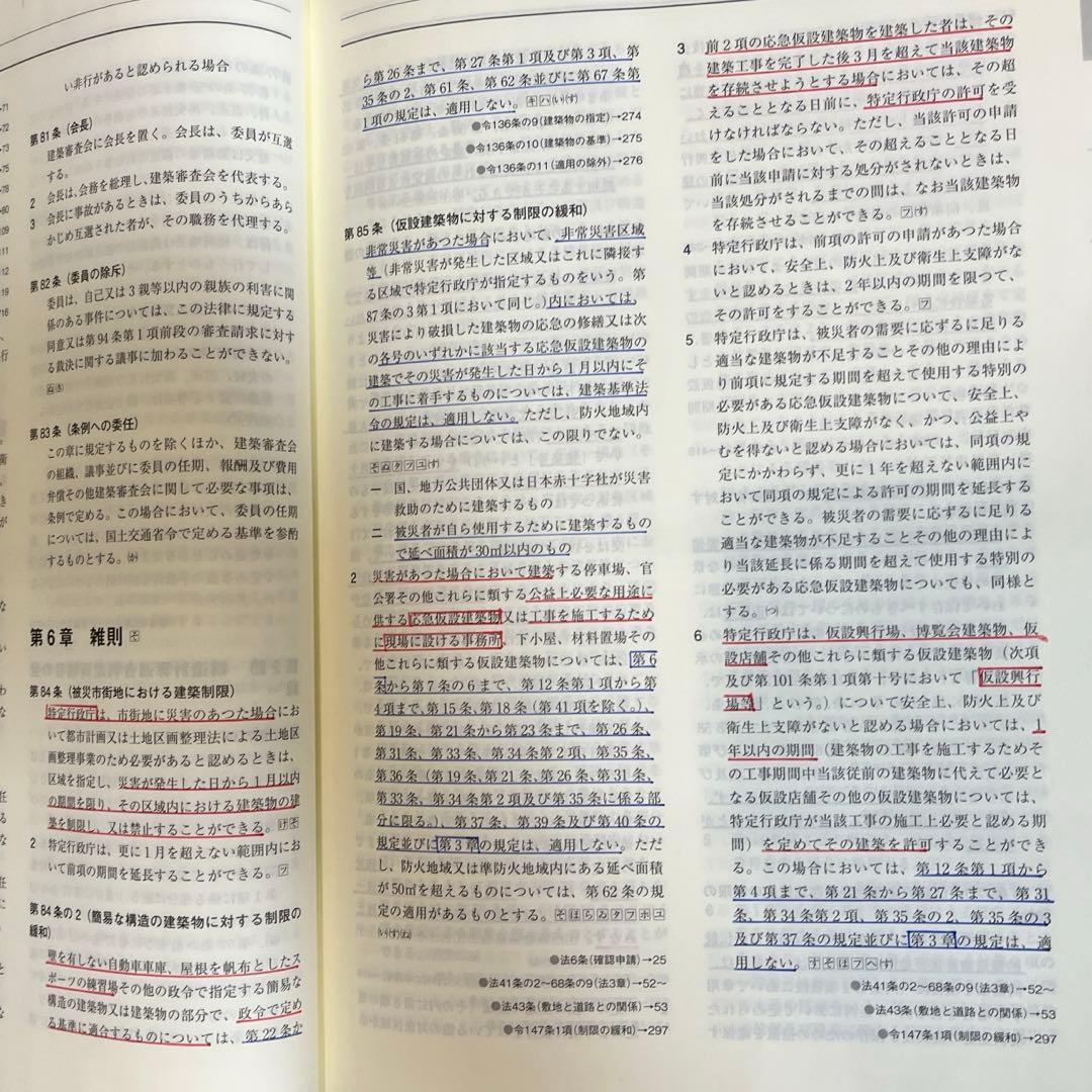 【限定特価】二級建築士　2025年版　法令集 （線引済み、INDEX貼付け済み）