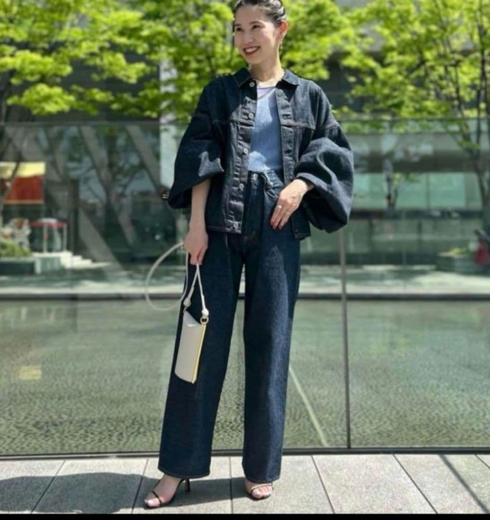 スタニングルアー　オーバースリーブクロスデニムジャケット　KURO iro