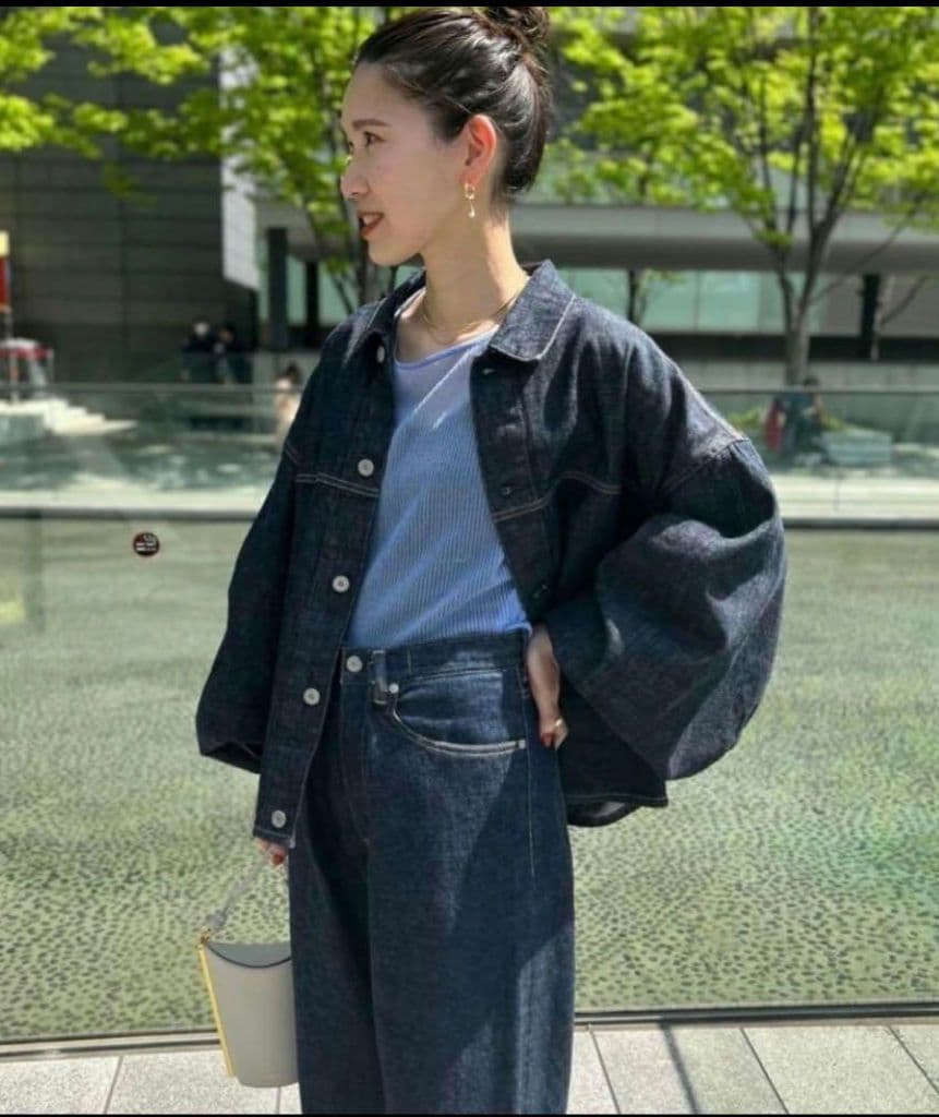 スタニングルアー　オーバースリーブクロスデニムジャケット　KURO iro