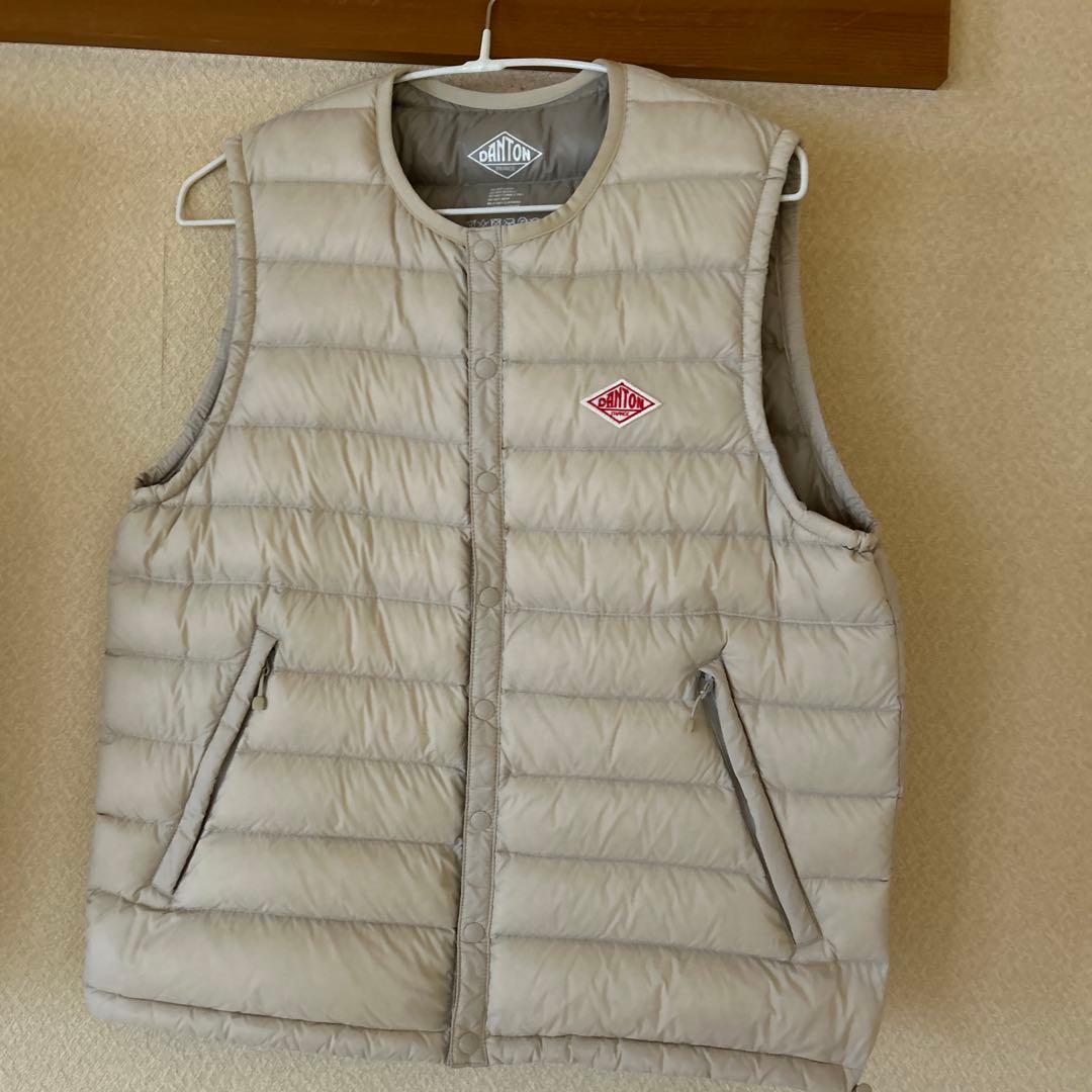 DANTON キルティングダウンベスト 36 オフホワイト