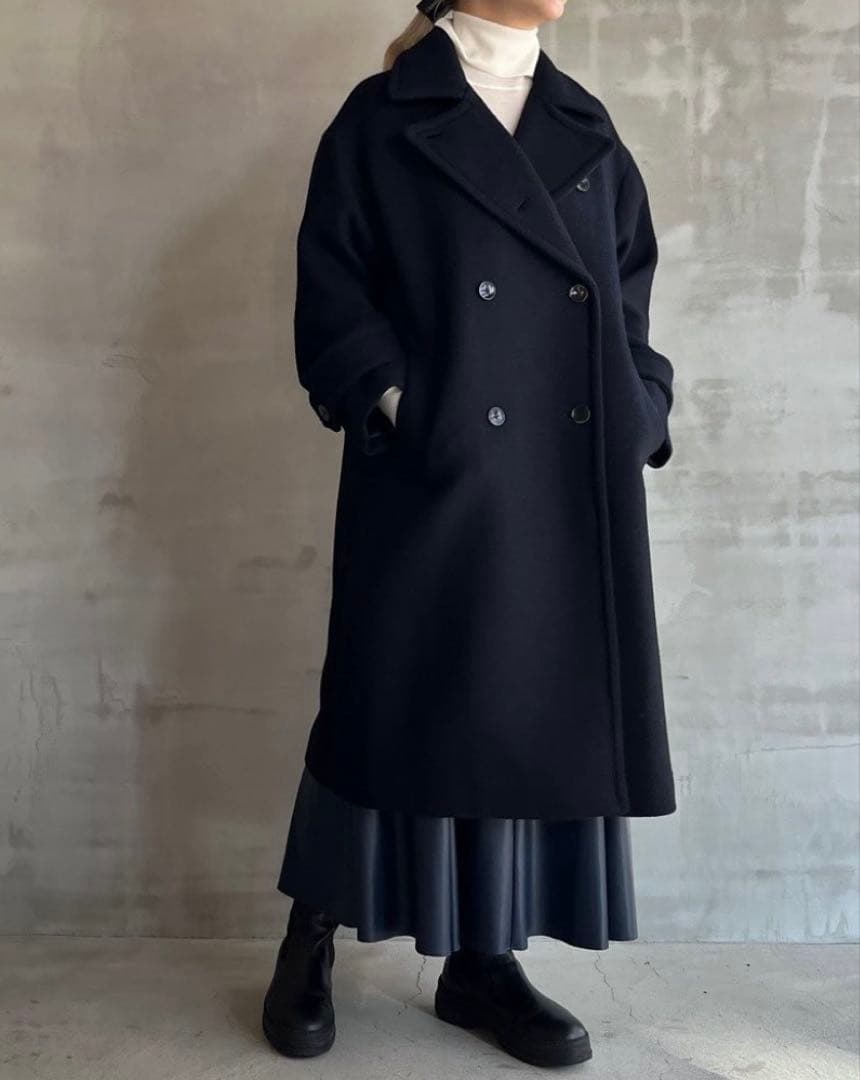 タグ付き新品　エリオポール　ダブルフェイスチェスターツイード コート