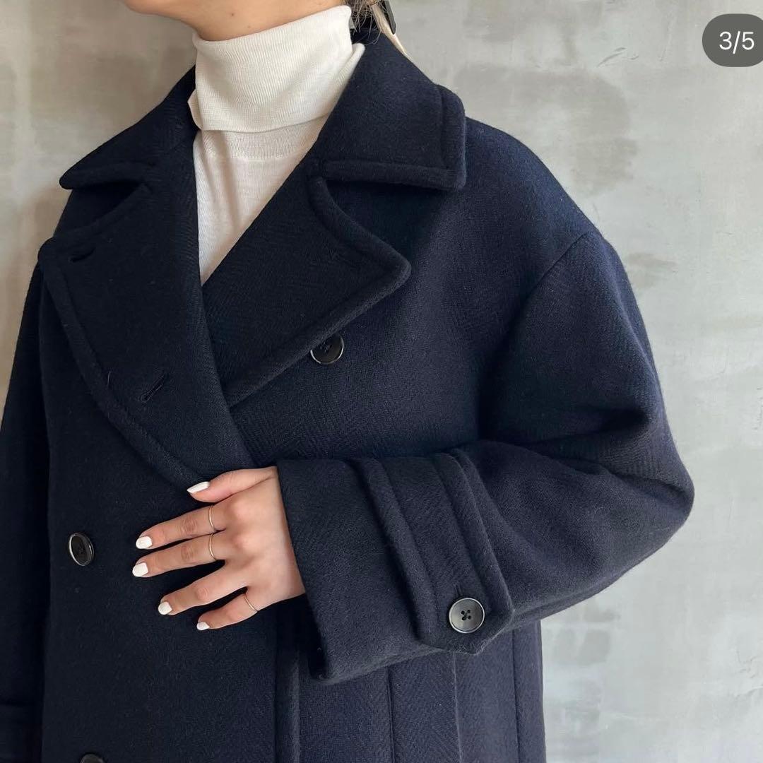 タグ付き新品　エリオポール　ダブルフェイスチェスターツイード コート