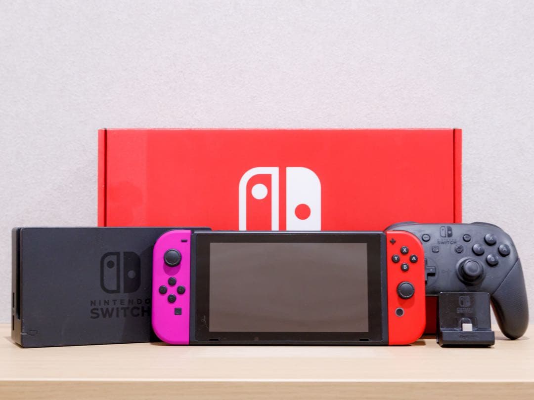 完動品★NintendoSwitch 本体 バッテリー強化★プロコン・SDカード