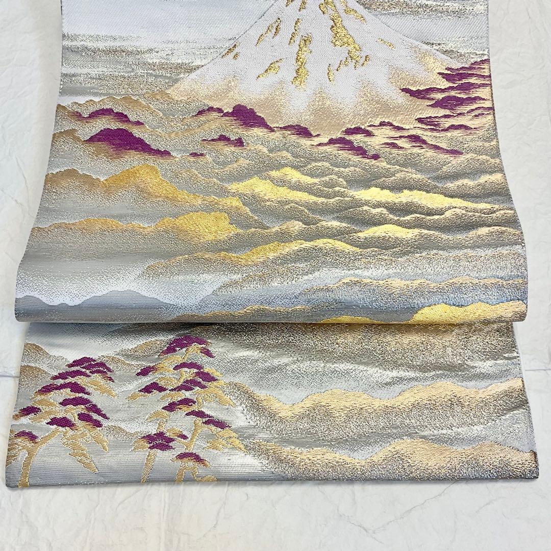 横山大観　袋帯　1F