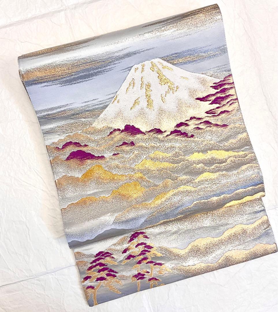 横山大観　袋帯　1F