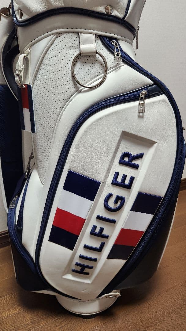   キャディバッグ ホワイト/ネイビー