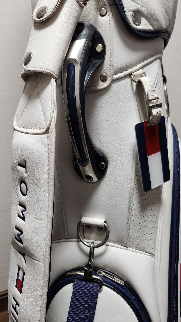   キャディバッグ ホワイト/ネイビー