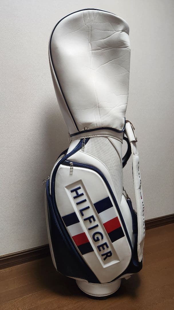   キャディバッグ ホワイト/ネイビー