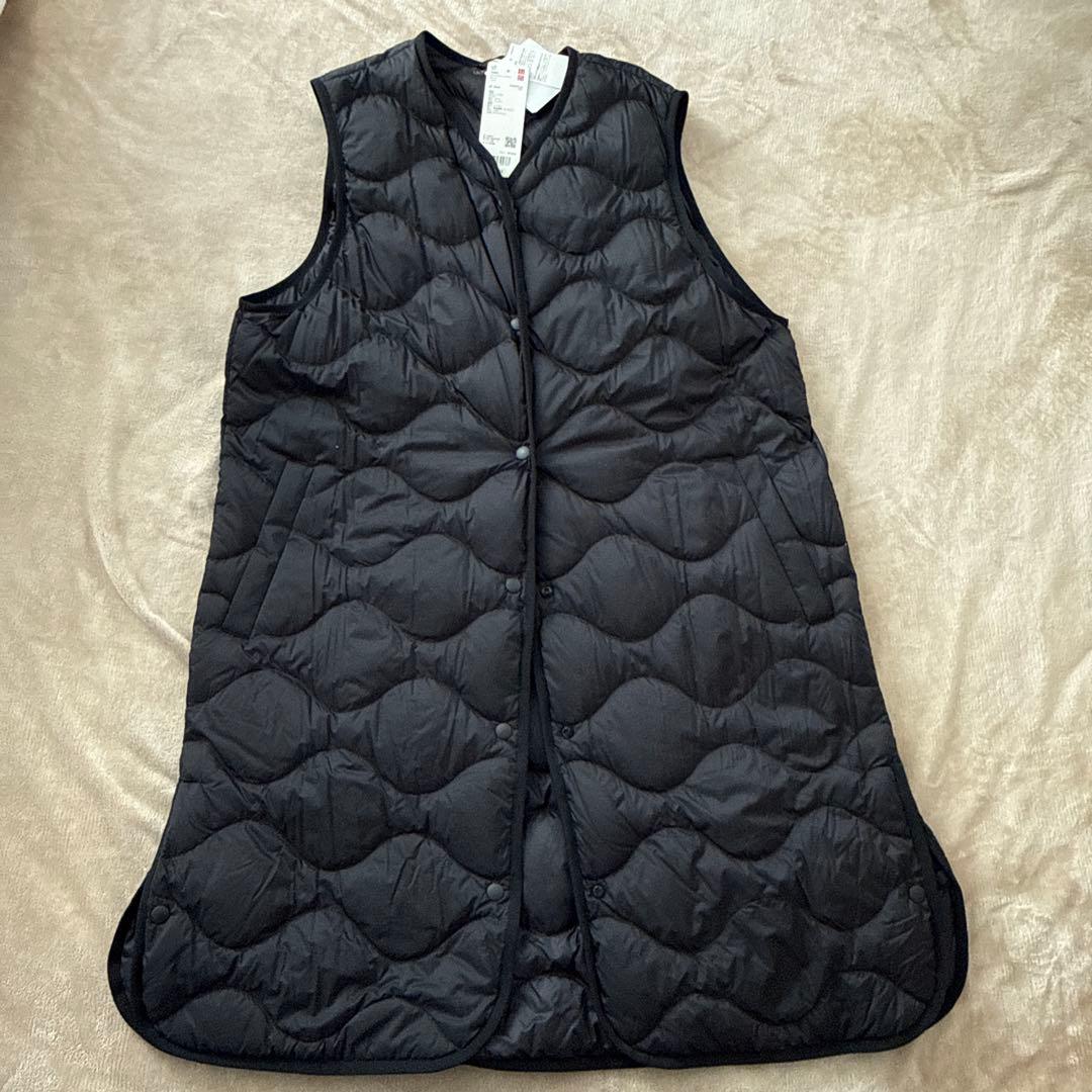 ウルトラライトダウンロングベスト ブラック　UNIQLO ユニクロ　Lサイズ