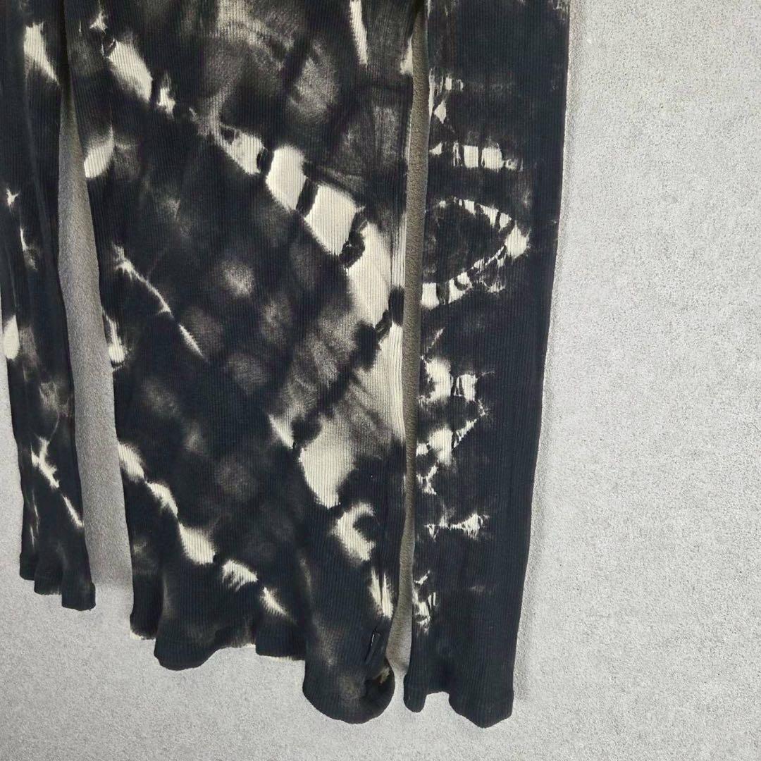 希少 L.G.B. タイダイ ブリーチ Vネック リブ 長袖 Tシャツ