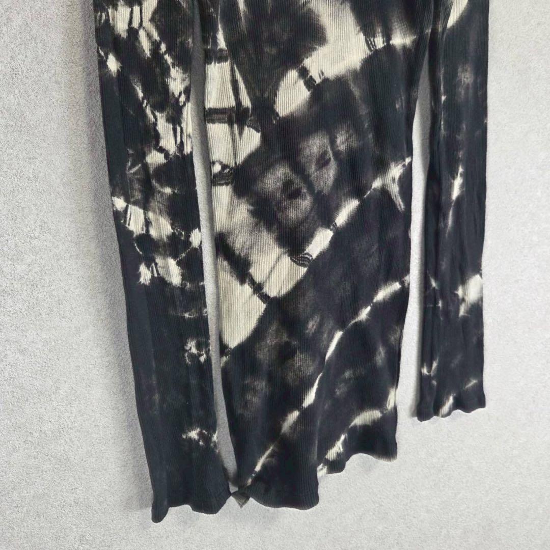 希少 L.G.B. タイダイ ブリーチ Vネック リブ 長袖 Tシャツ