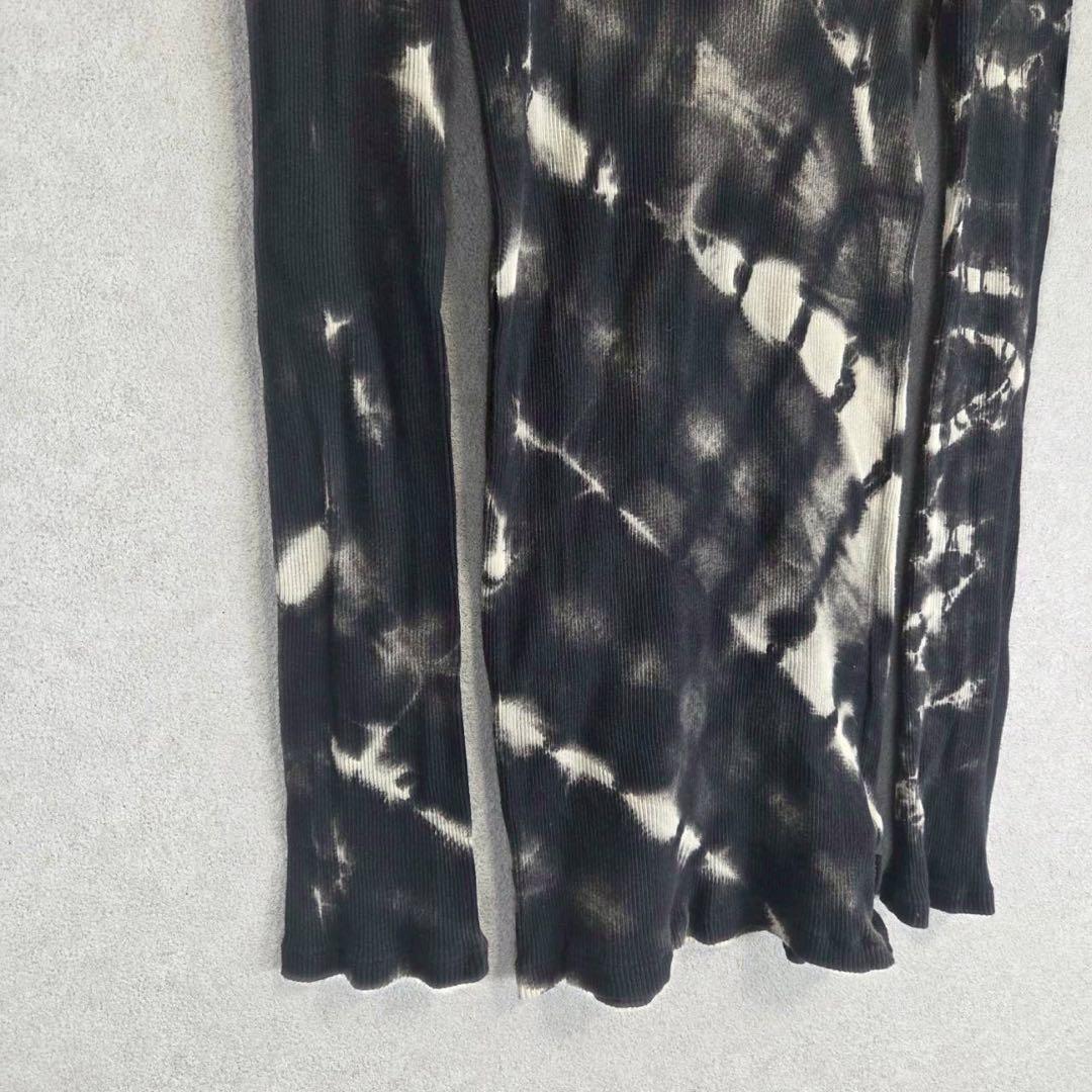 希少 L.G.B. タイダイ ブリーチ Vネック リブ 長袖 Tシャツ