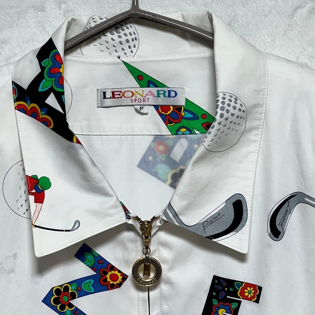 LEONARD SPORT レオナール　ゴルフ柄 ゴルフ ジャケット　FREE