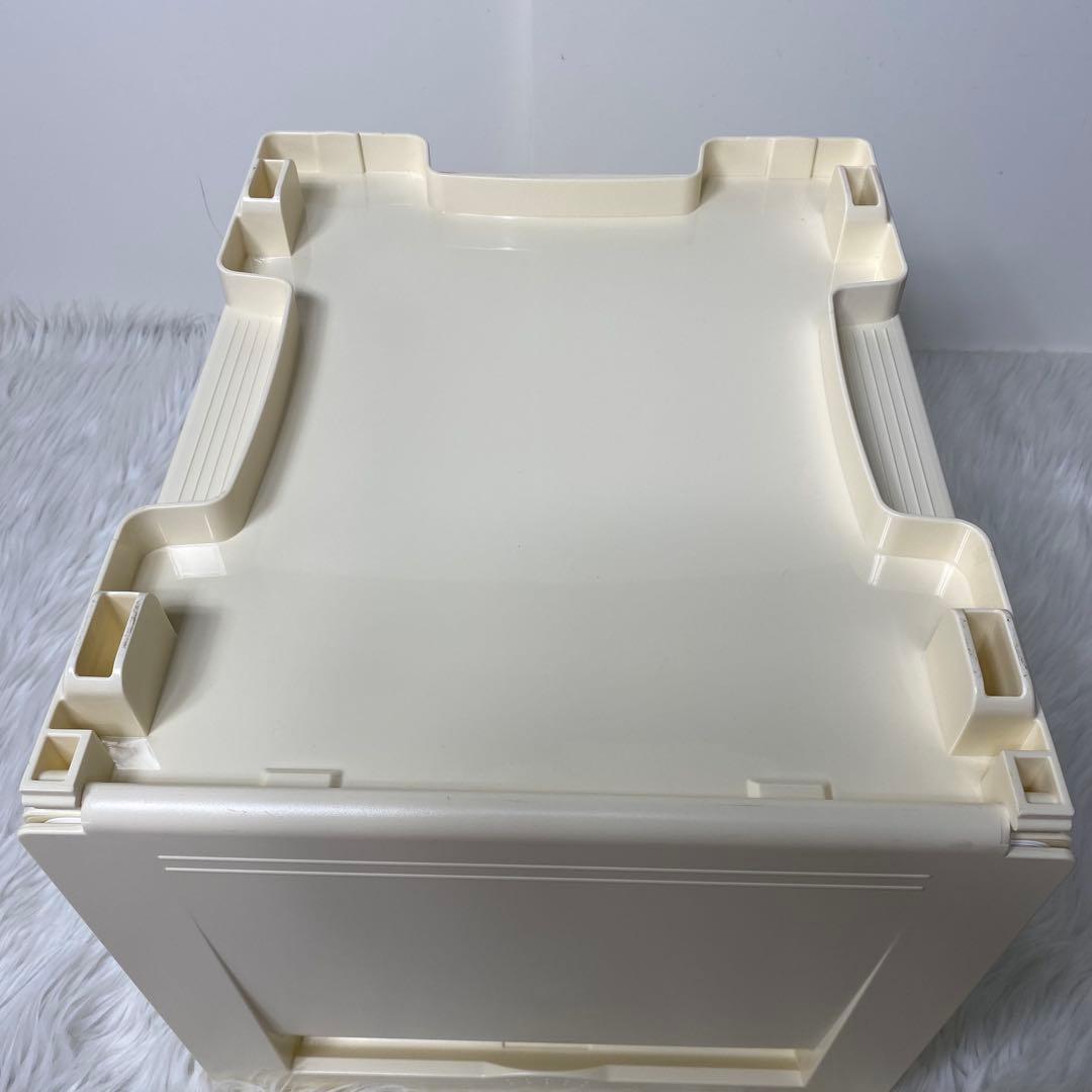 Tupperware スーパーチェスト ミニ 引出し２段 アイボリー白系