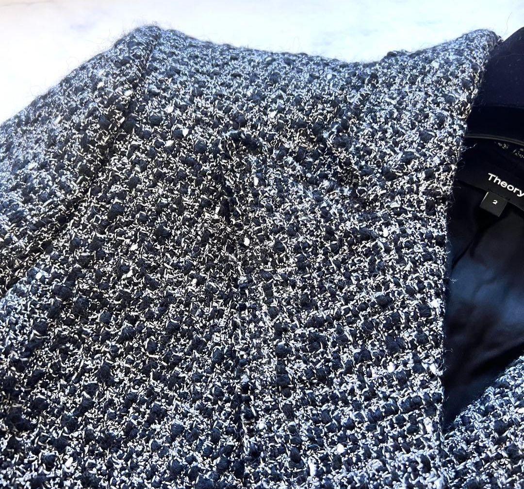 【未使用級】¥69,300円 Theory セオリー ツイードチェスターコート