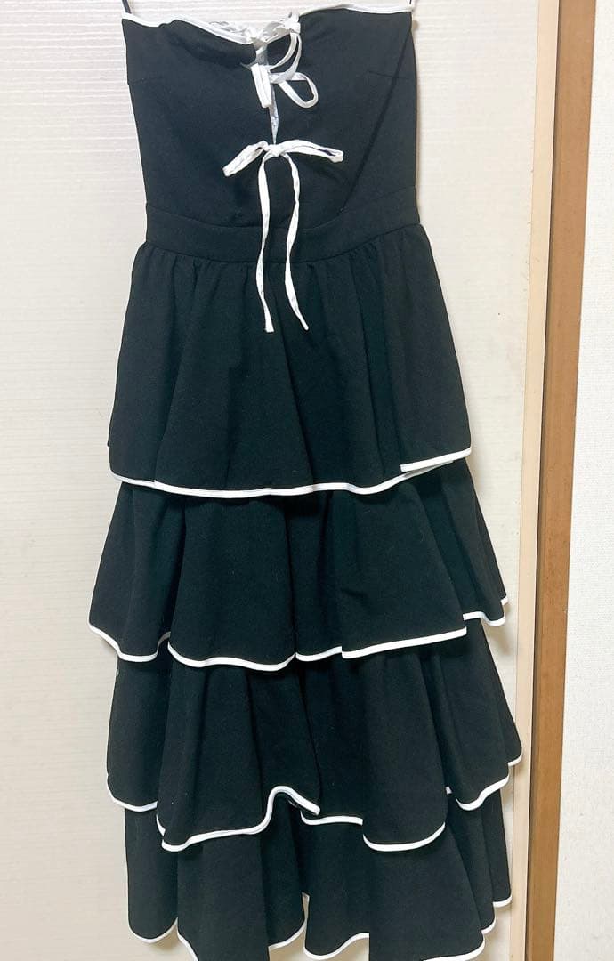 エムミーエメ　スウェットティアードロングワンピース　黒