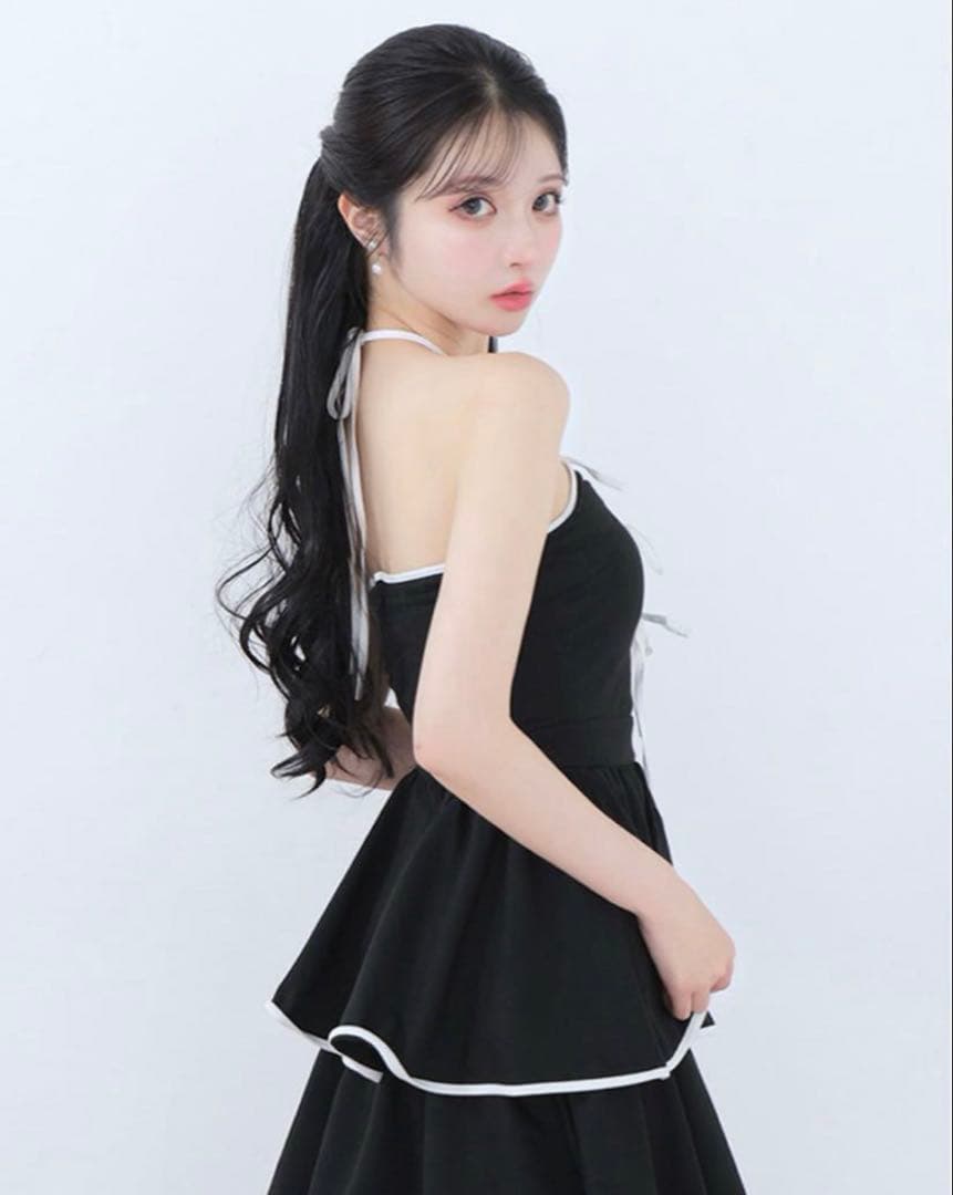 エムミーエメ　スウェットティアードロングワンピース　黒