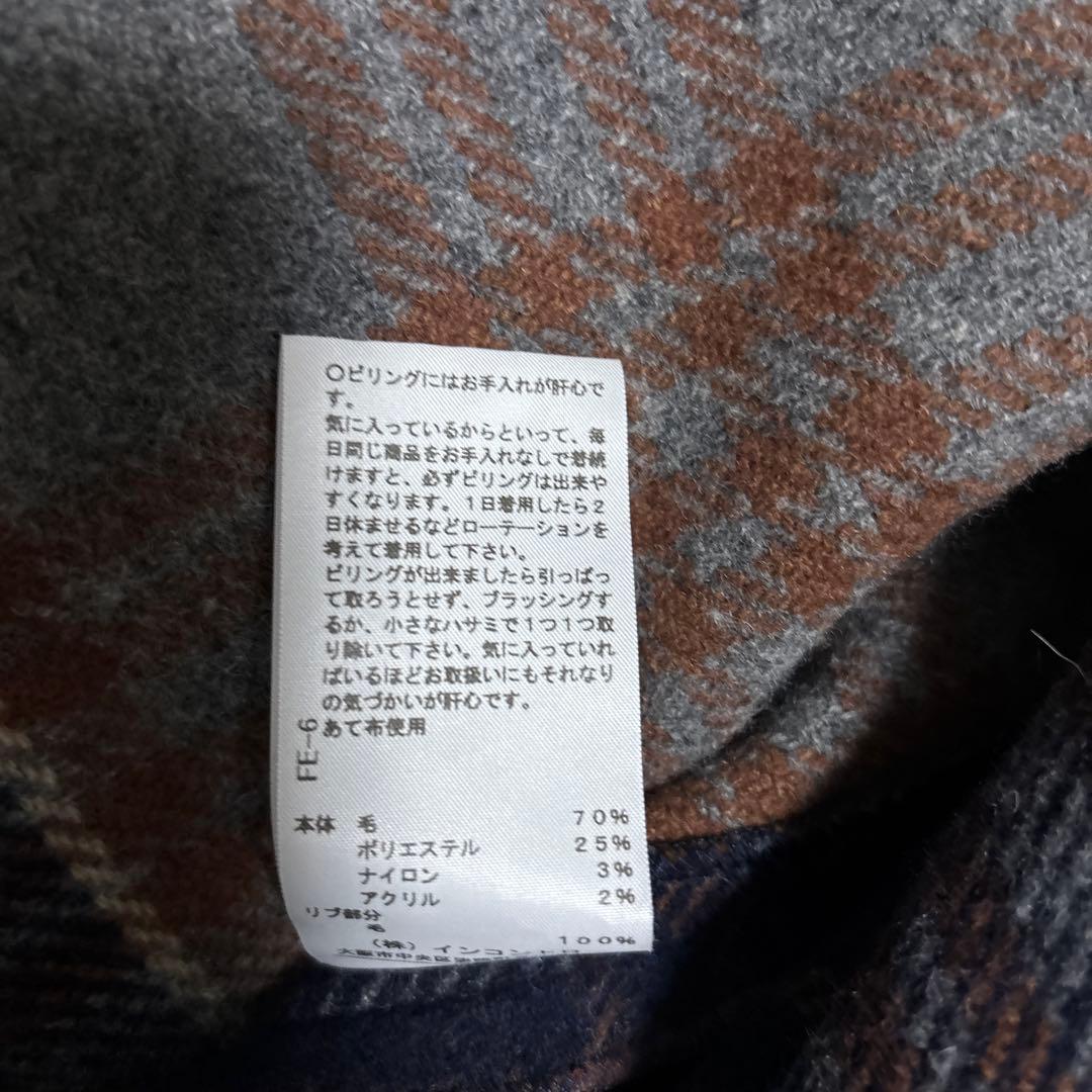 ヴィヴィアンウエストウッド マフラー付ビックコート　 タータンチェック